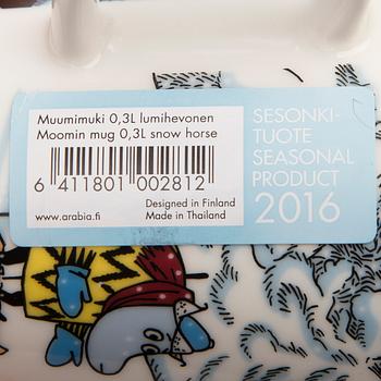 MUMINMUGGAR, 14 st, porslin, Moomin Characters, Arabia, 2000-tal.