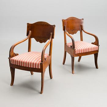 A PAIR OF RUSSIAN ARMCHAIRS, Russia first half of the 19th century, Nikolai I.