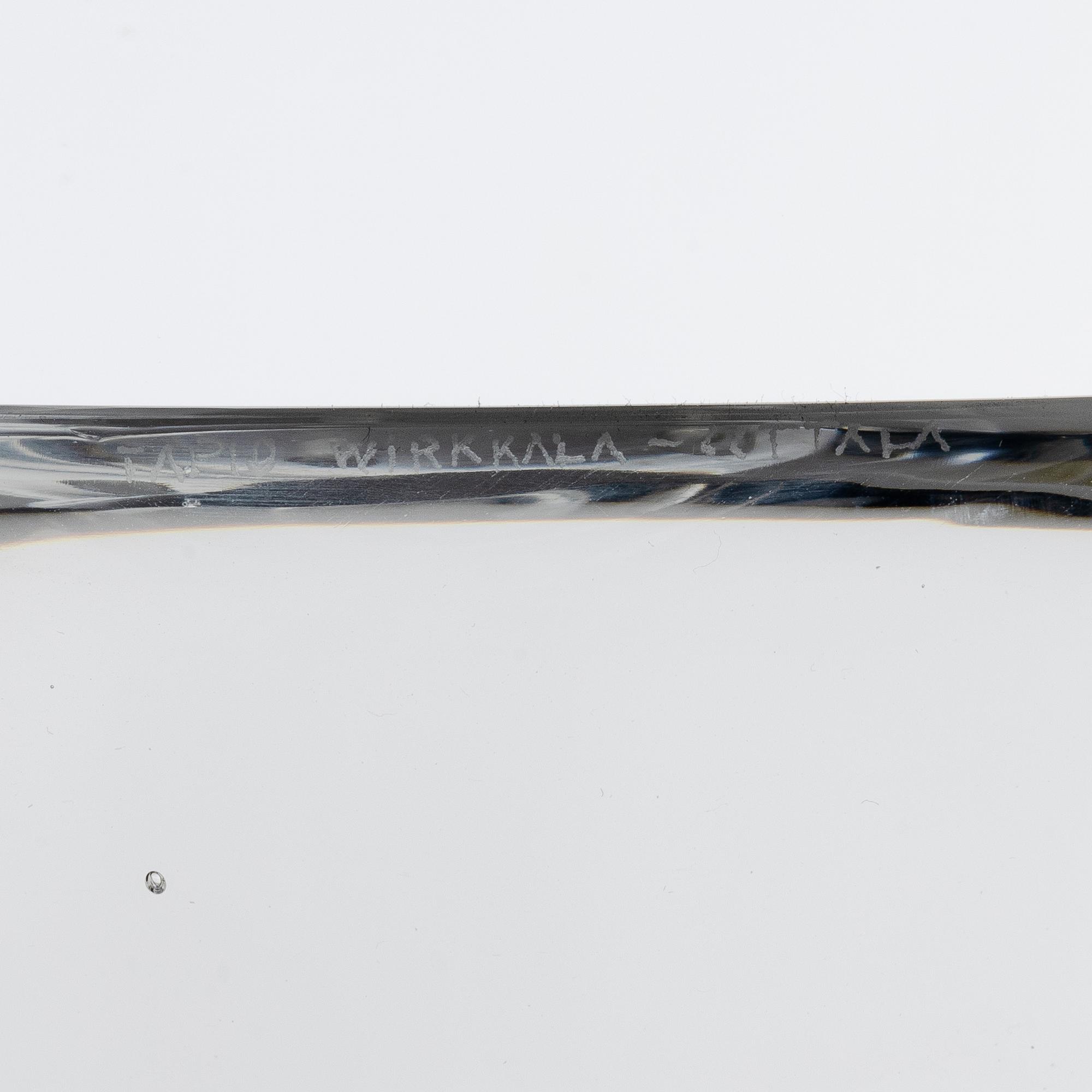 Tapio Wirkkala, a "Kuutonen" (Six) polished chrystal glass bowl model 3340/3840, Iittala, Finland 1952-61.