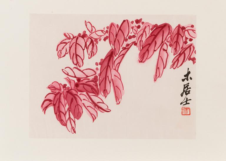 Qi Baishi, efter, träsnitt. Rong Baozhai, daterade 1953.