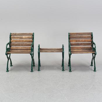 A five piece Byarum suite of garden furniture, late 20th Century.