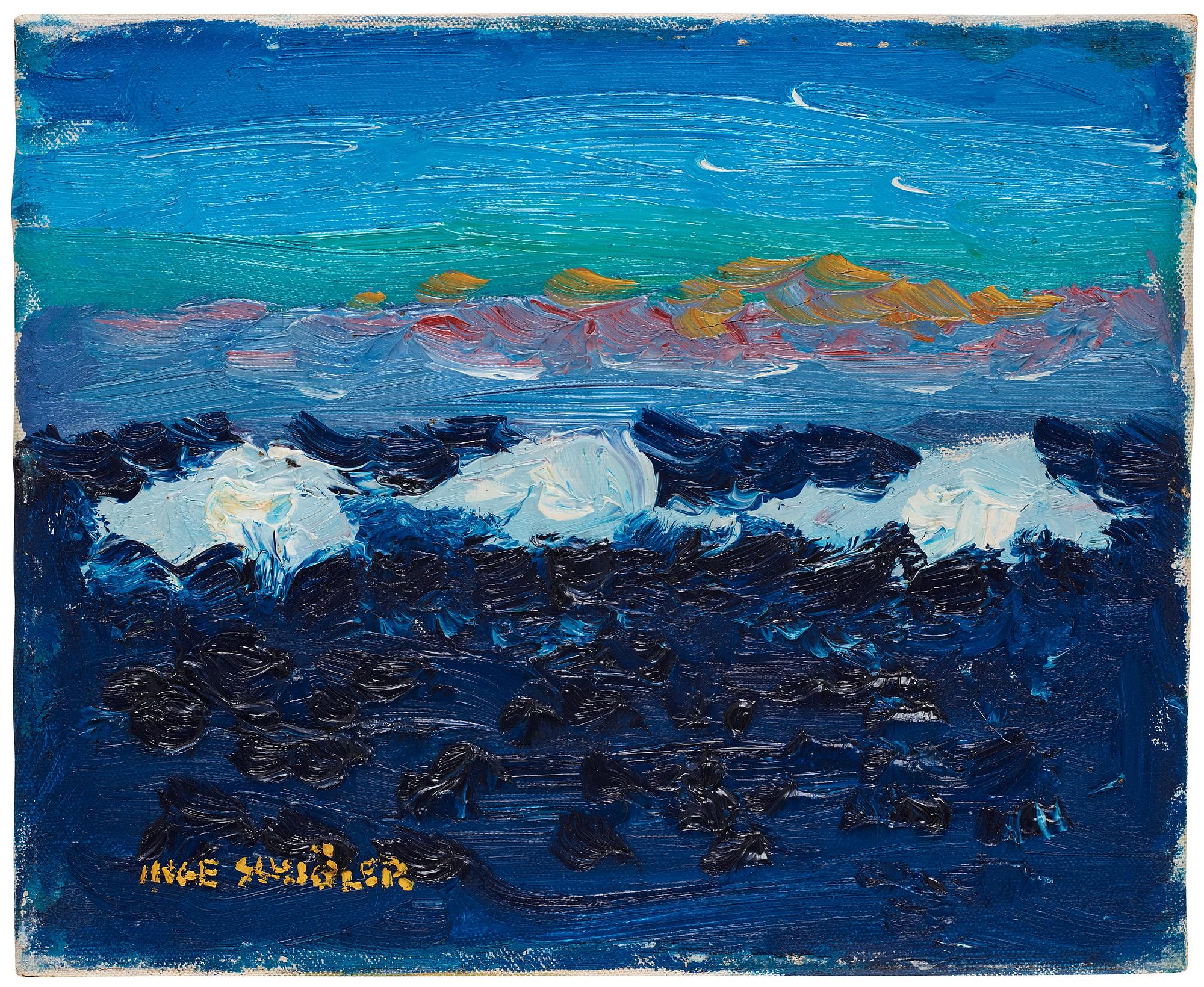 Inge Schiöler, Brytande vågor.