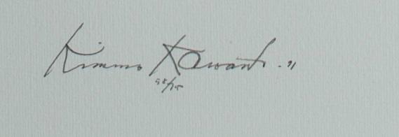 KIMMO KAIVANTO, serigrafia, signeerattu ja päivätty -91, numeroitu 58/75.