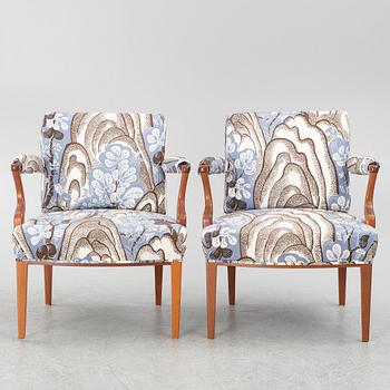 Josef Frank, armchairs, a pair, model 969, Svenskt Tenn.
