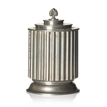 214. Astrid Aagesen, a lidded pewter jar, Helsingborg, Sweden, 1930s.