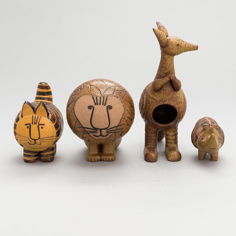 Lisa Larson, four stoneware figurines for Gustavsberg.