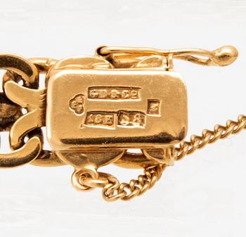 Armband x-länk 18K guld GD & Co Malmö 1944.