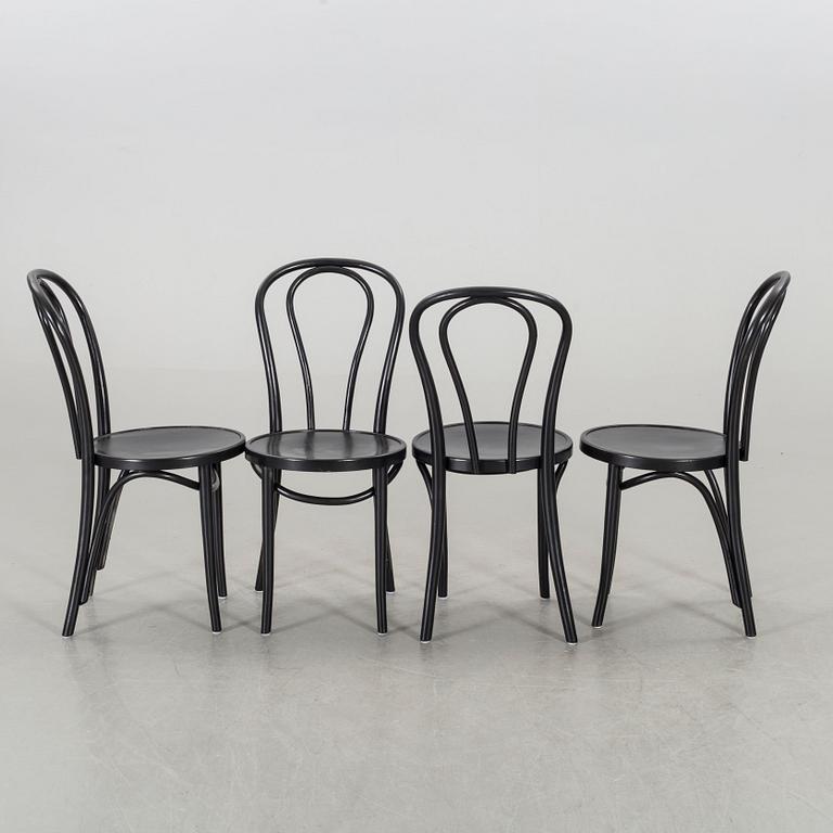 Four Thonet-style chairs, 20th century mid / latter part..