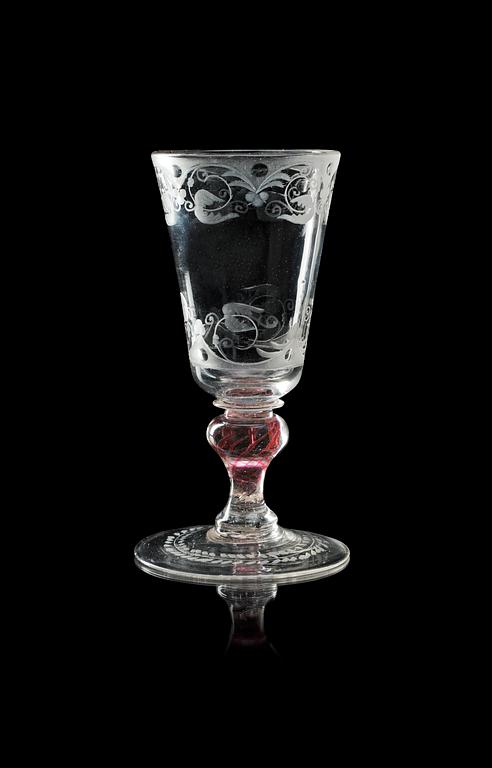 A Bohemian wine goblet, first half of 18th Century.