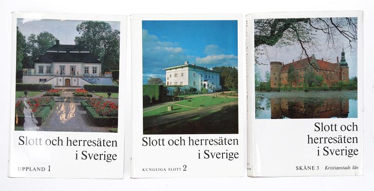 BÖCKER, 17 st, "Svenska slott och herresäten i Sverige", Allhems Förlag, Malmö, 1966-71.