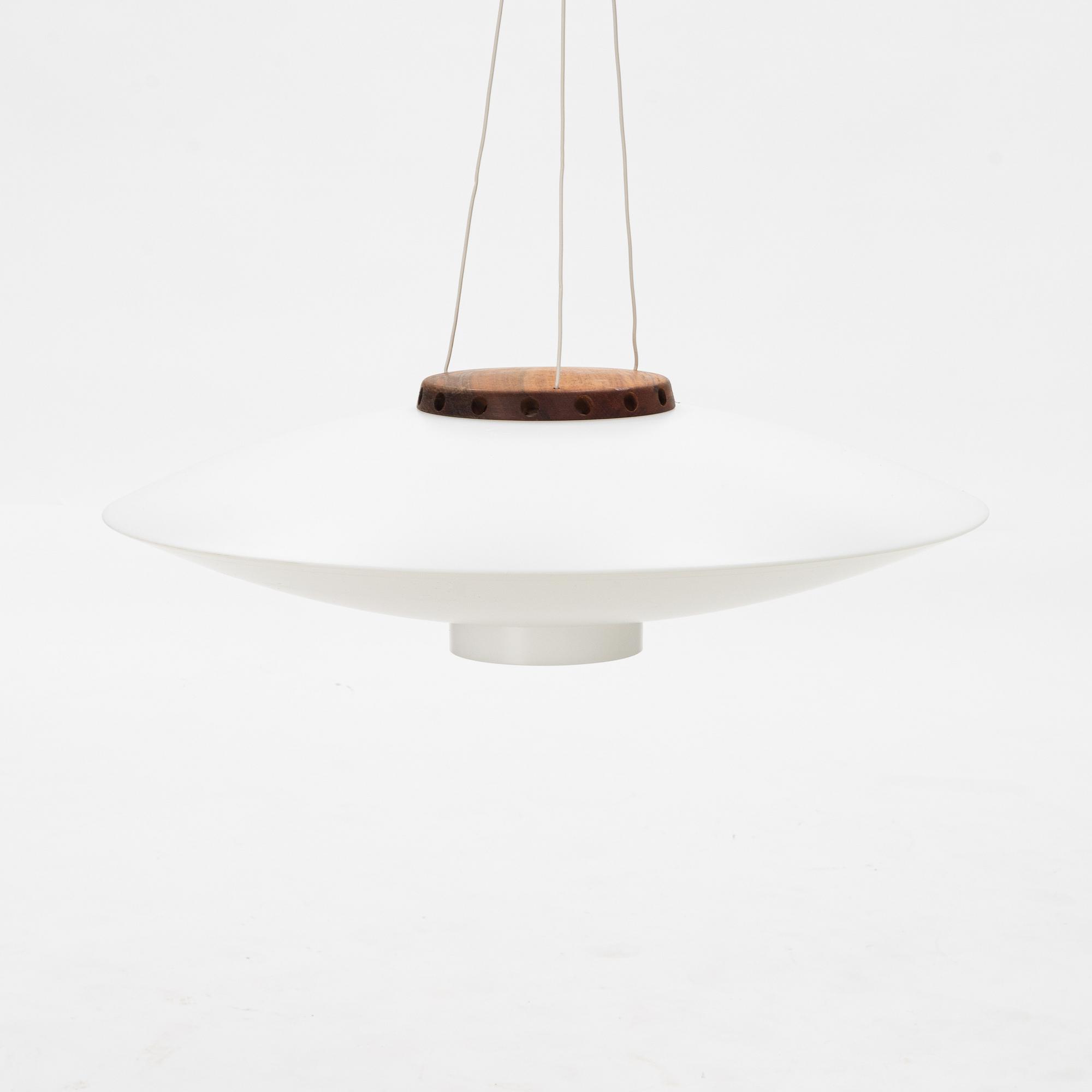Uno & Östen Kristiansson, a model 565 'Ufo' ceiling light, Luxus, Vittsjö.