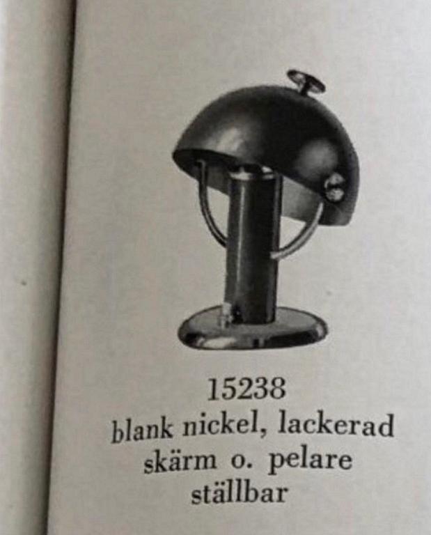 Harald Notini, a table lamp model "15238", Arvid Böhlmarks Lampfabrik, Stockholm 1930s-40s.