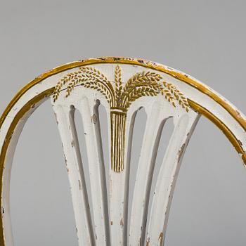 STOLAR, 3 stycken, gustavianska stockholmsarbeten, 1700-talets slut.