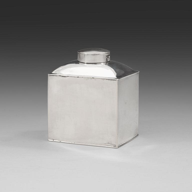 A Finish 18th century silver tea-box, marks of Henrik Petman, Wiborg (1776-1799).