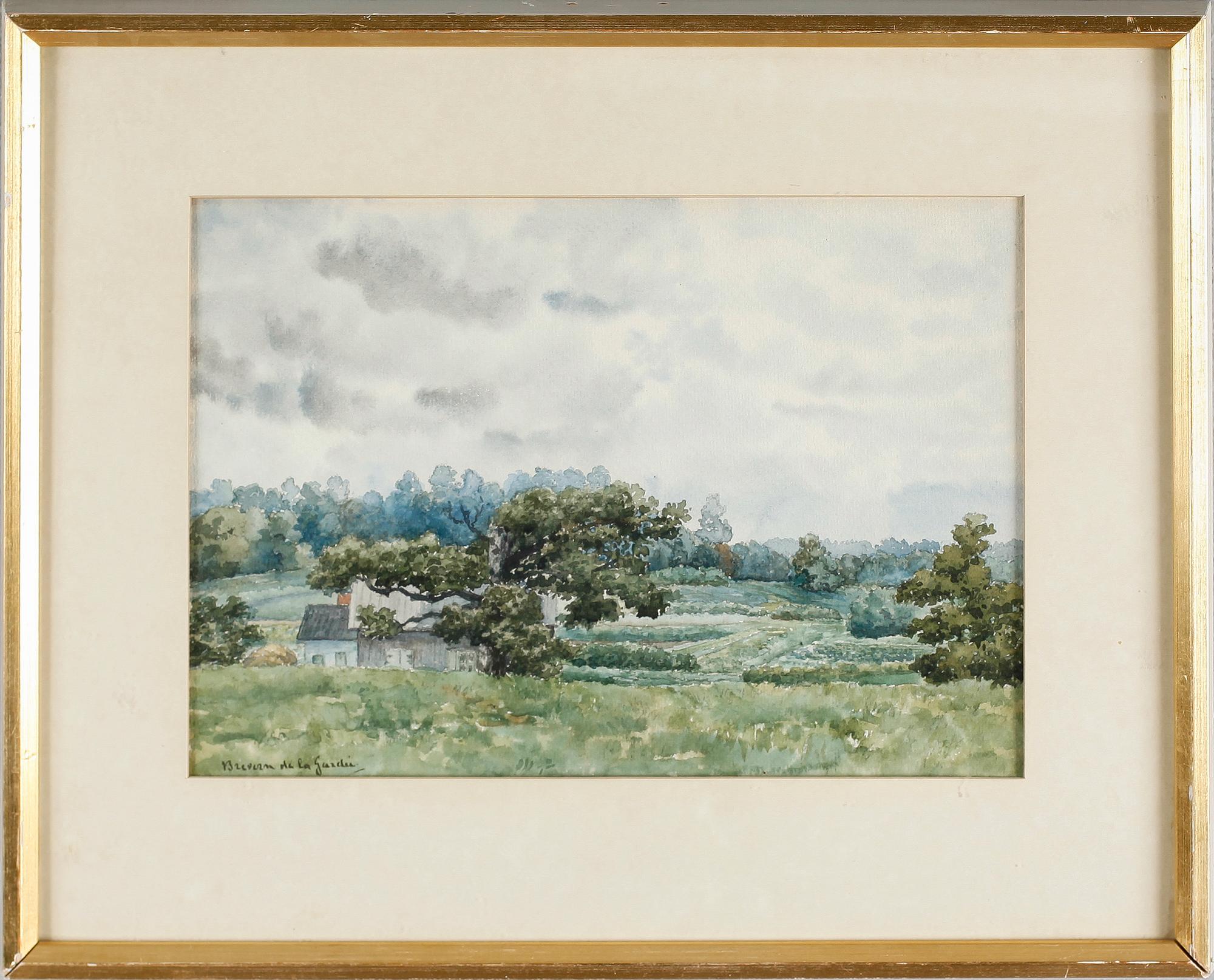 BREVERN DE LA GARDIE, 2 st, akvareller, omkring år 1900.