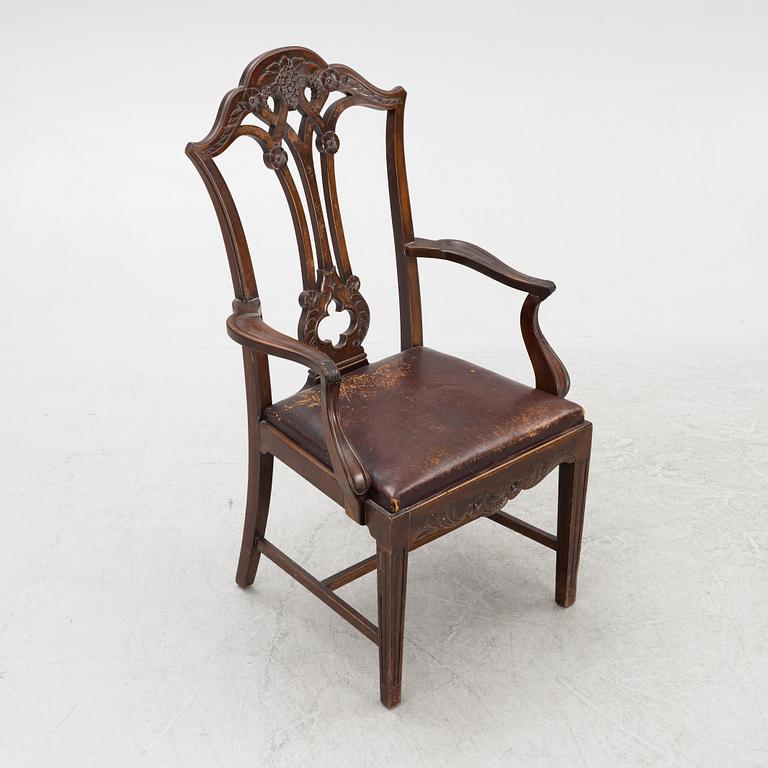 A Chippendale-style armchair, early 20th century.