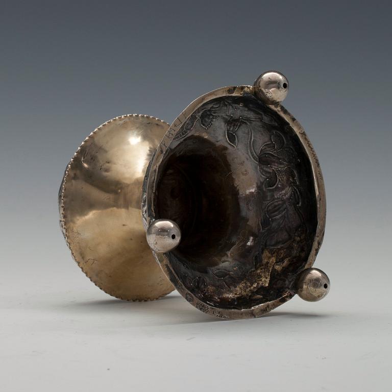 SALTKAR, silver. Holland 1700-tal. Vikt 100 g.