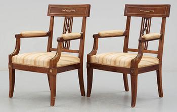 SALONGSGRUPP, 6 delar, empire-stil, 1900-talets början.