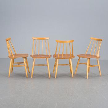 STOLAR, 4 st, "Fanett", Ilmari Tapiovaara, Edsbyverken och BORD, 1900-tal.