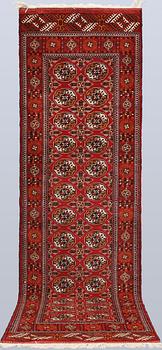 A runner,Turkmenistan, approx. 295 x 90 cm.