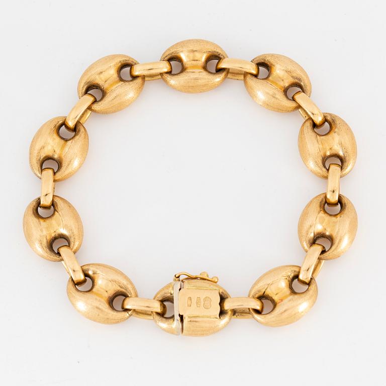 18K gold necklace, Uno A Erre, Italy.