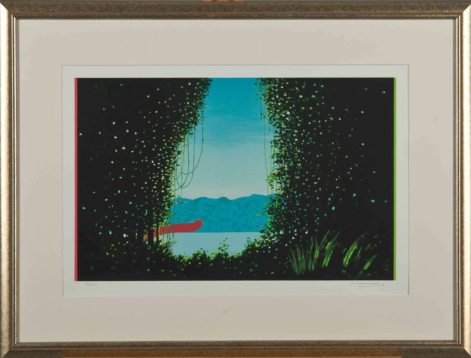 JUHANI LINNOVAARA, serigrafi, signerad, numrerad II/XXV.
