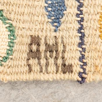 Ann-Mari Lindbom, gift Forsberg, "Blue crocus" textile tapestry variant signed approx. 33x40 cm.