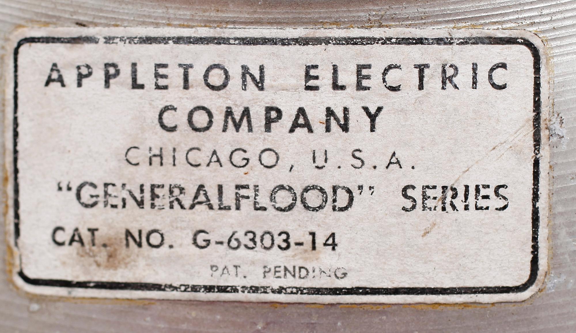 INDUSTRILAMPA, Appleton Electric Company, Chicago USA. Höjd 47 cm.