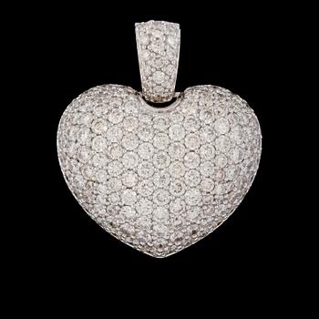 HÄNGE, 18k vitguld med 151 briljantslipade diamanter, 3.12 ct. Vikt 9 g.