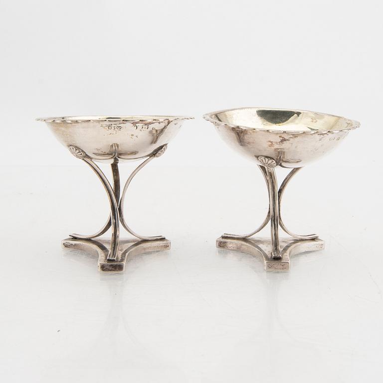 A Swedish 19th century pair of silver salters mark of Joachim Flodin Stockholm 1820 weight 104 grams.