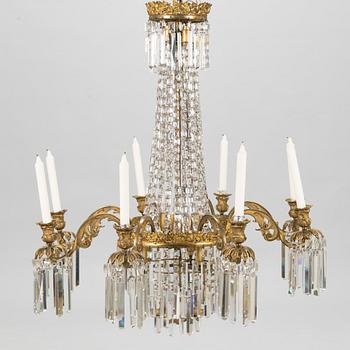 A chandelier from around 1900. Height 95 cm.