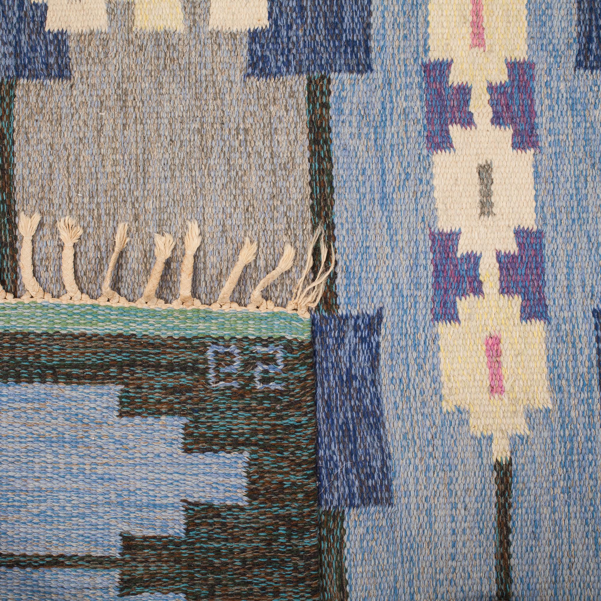 MATTA, rölakan, monogramsignerad GS. 1900-talets andra hälft. Ca 234 x 163 cm.