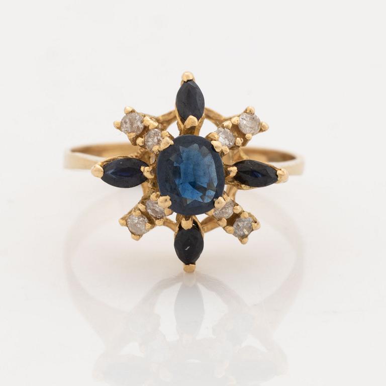 Sapphire and diamond ring.