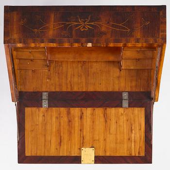 A Gustavian late 18th century secretaire attributed to Jonas Hultsten (master in Stockholm 1773-1794).