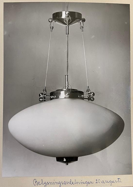 Bertil Brisborg, a ceiling lamp, Nordiska Kompaniet, Sweden 1940's/50's.