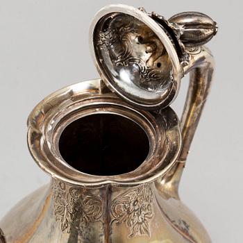 Charles Reily & George Storer, a silver coffee pot from London, England, 1843.