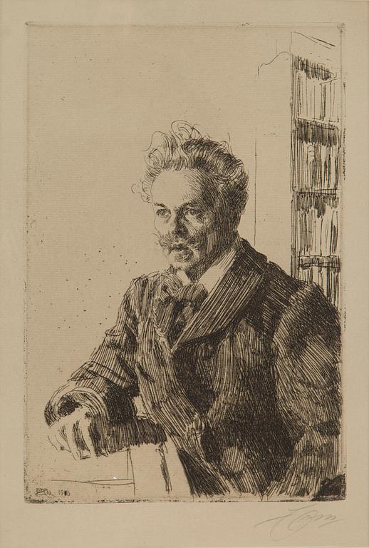 ANDERS ZORN, etching, 1910, signed in pencil.