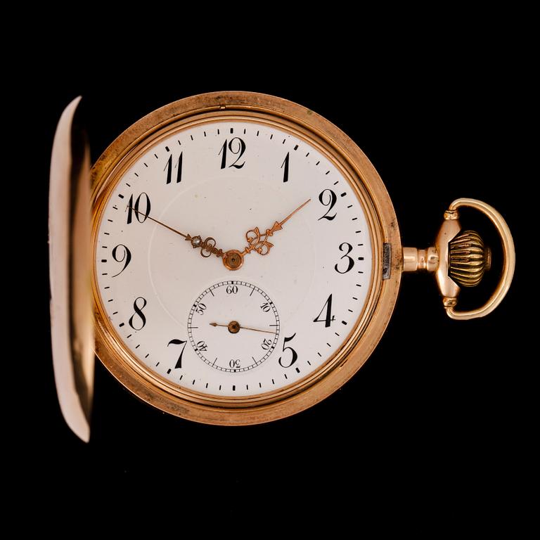 FICKUR, 14k guld, Ancre, omkring sekelskiftet 1900.