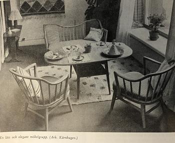 John Kärnhagen, karmstolar 1 par, Swedish Modern, 1930-40-tal.