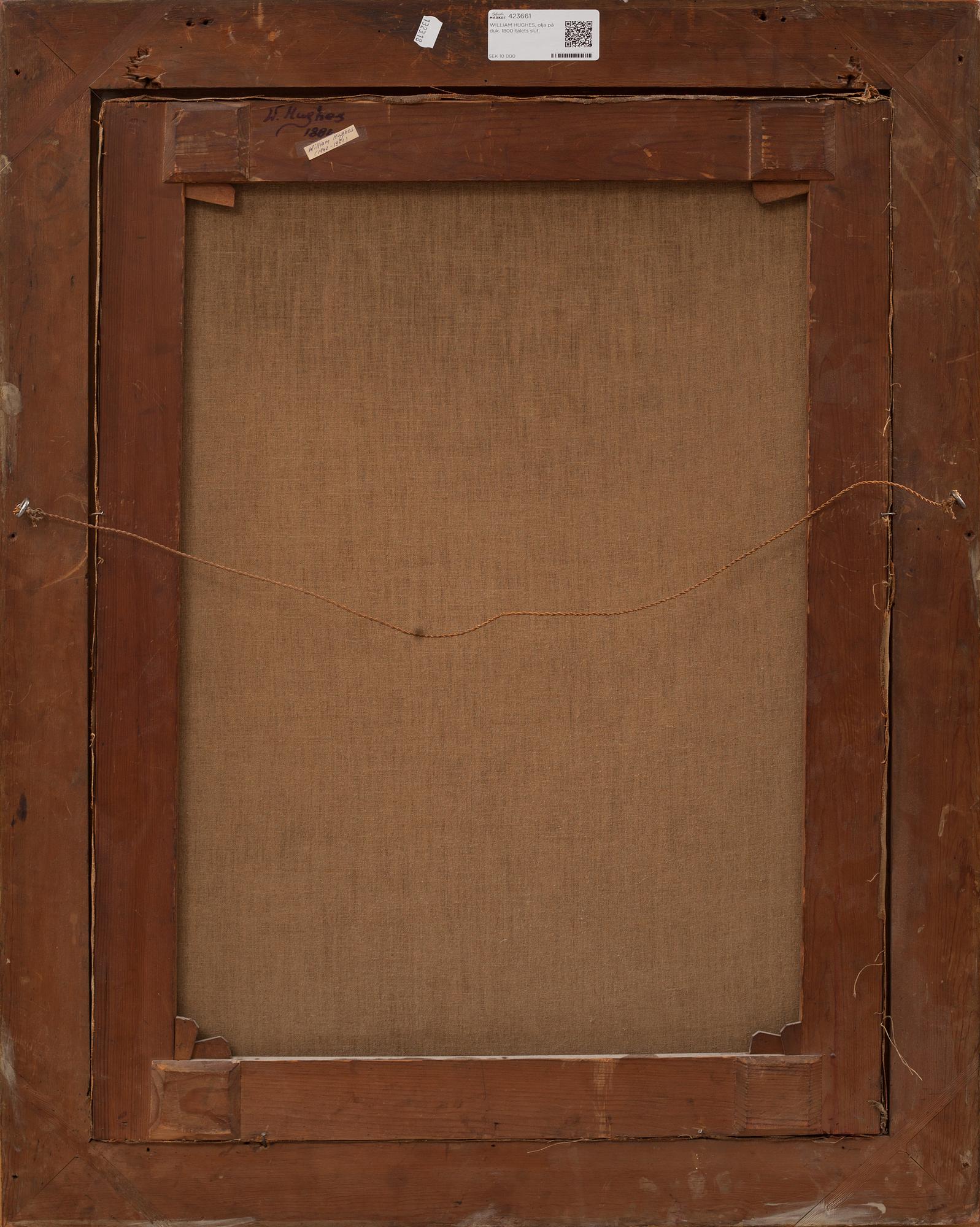 WILLIAM HUGHES, olja på duk. 1800-talets slut.