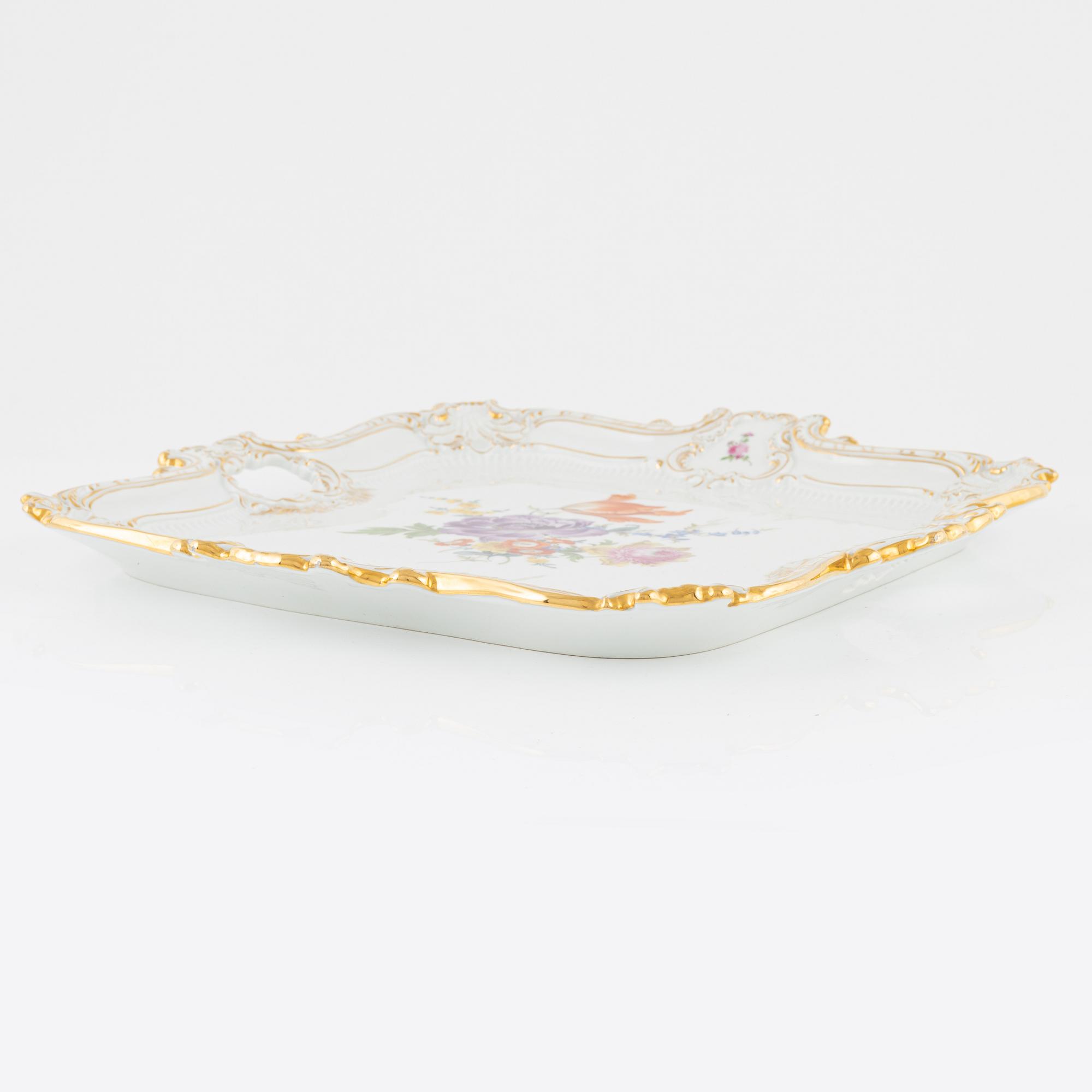 A Rococo style Porcelain Tray, Meissen, Germany, 1943-1945.