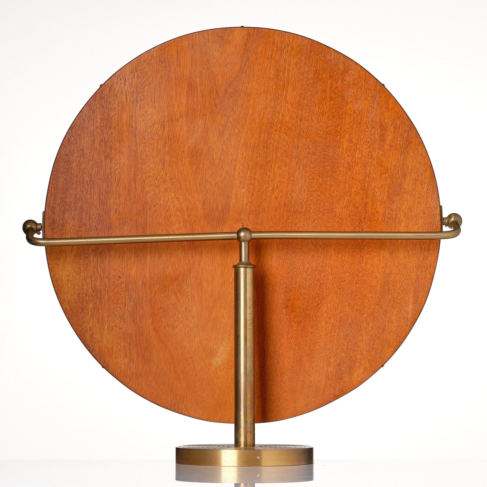 Josef Frank, a brass dressing table mirror, model "H2214", Firma Svenskt Tenn, Sweden, mid 20th  century.