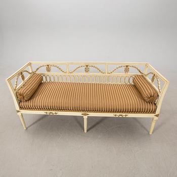 Sofa, Sengustavian Lindome work, first half of the 19th century.