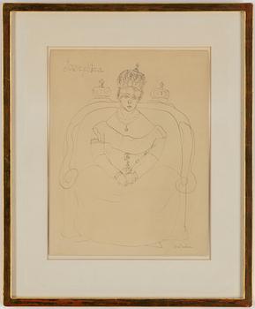 ERNST JOSEPHSON, ink drawing, signed.