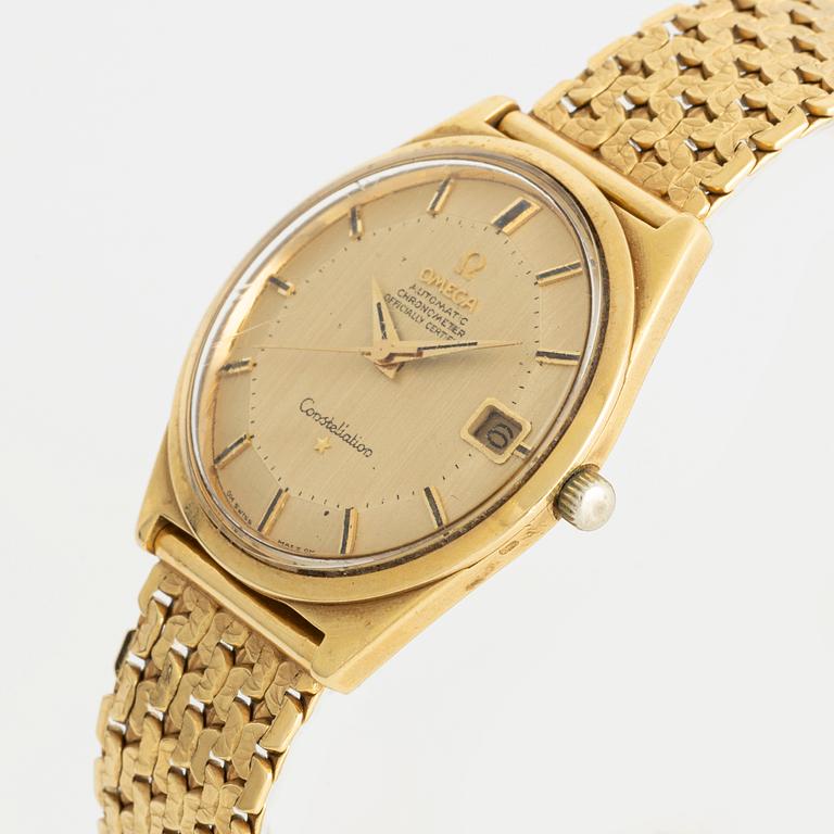 Omega, Constellation, "Pie-Pan OM Dial", armbandsur, 34 mm.