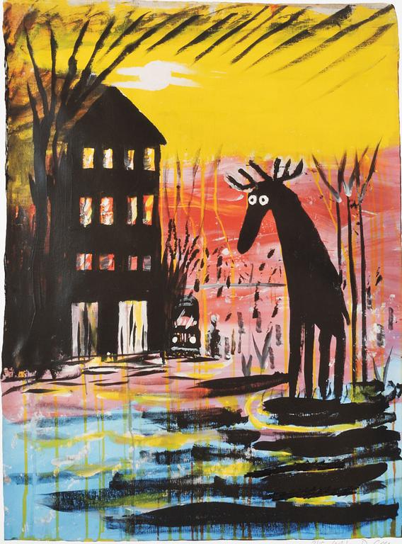 Carl Johan De Geer, "På spaning efter en älg som flytt".