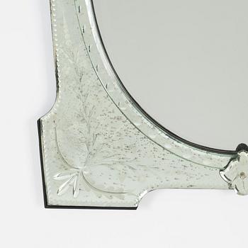 A venetian style mirror, late 20th century.