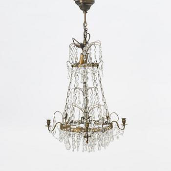 A Gustavian style chandelier, mid 20th Century.