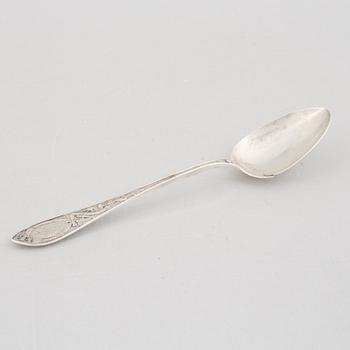 Spoons, 6 pcs, silver, Sweden and Norway, late 18th-early 20th century.