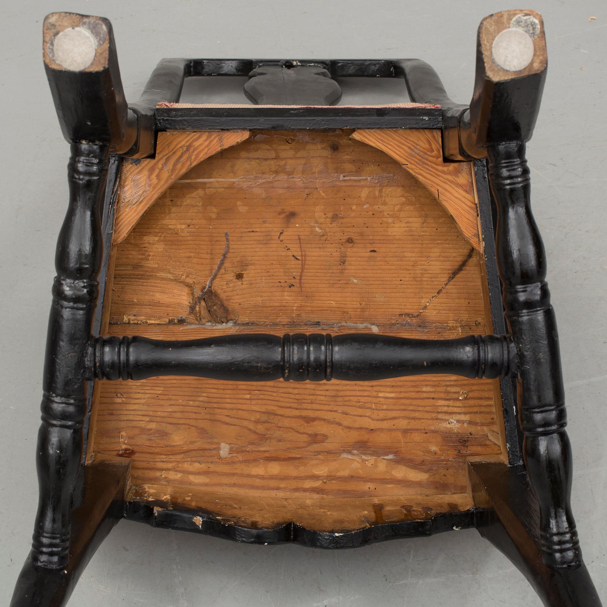 STOLAR, ett par, barockstil, 1800-tal.